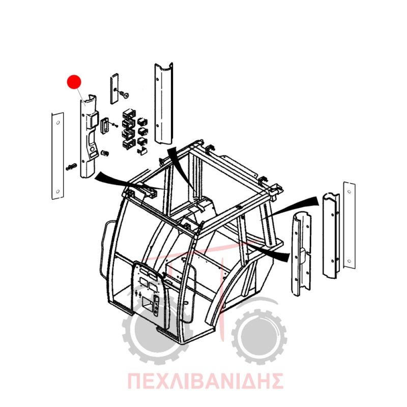 Δεξί πλαστικό καμπίνας Landini Vision