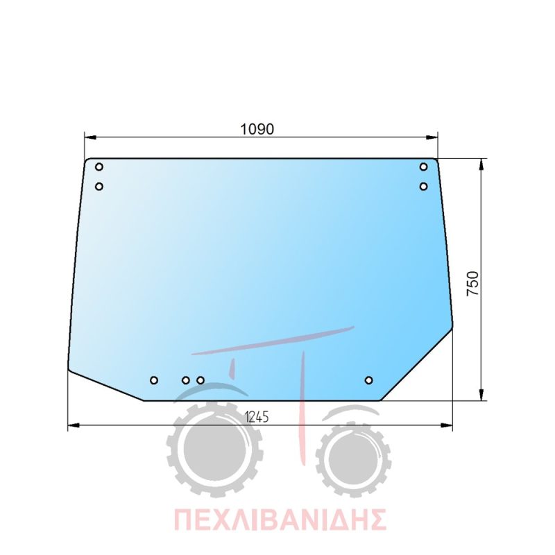 Πίσω τζάμι καμπίνας Landini Globus
