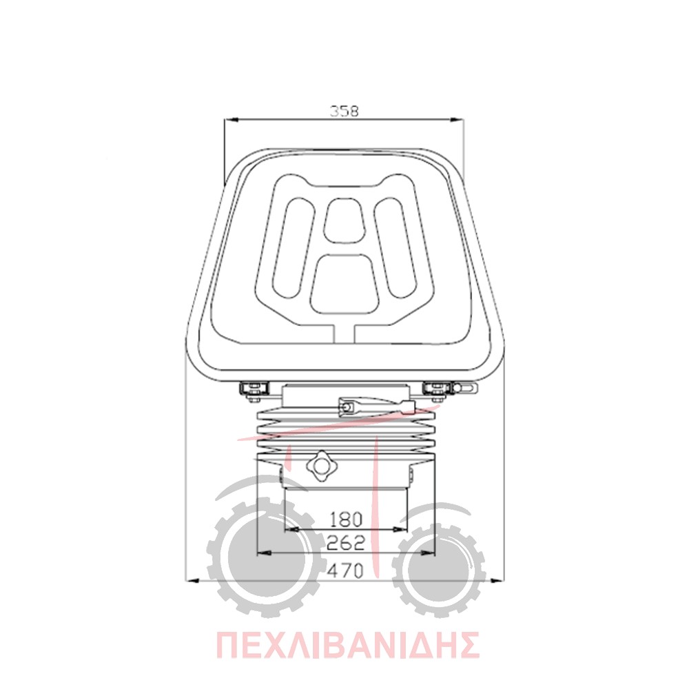 Mechanical narrow tractor seat - Image 2