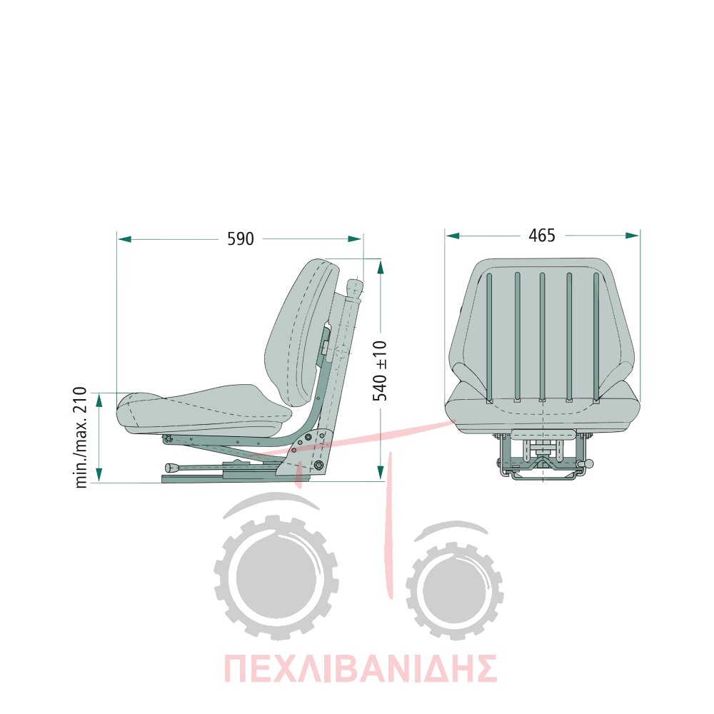 Mechanic seat Grammer Massey Ferguson 390-399 - Image 2