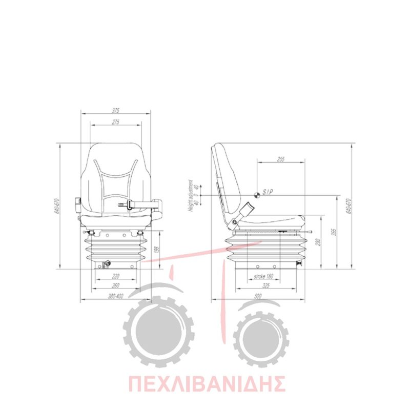 Κάθισμα αέρος Landini Rex