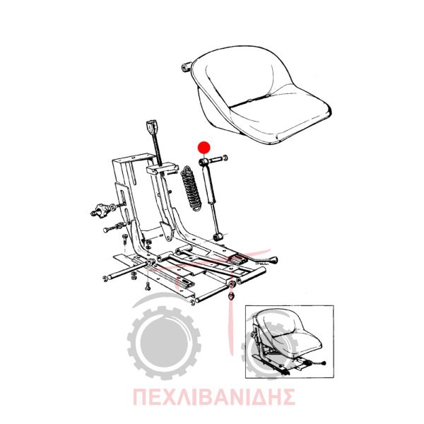 Μπουκάλα καθίσματος παλιό μαντέλο Landini 5500-5530-6830-8830