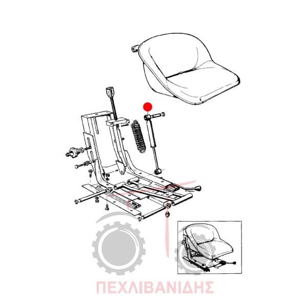 Μπουκάλα καθίσματος παλιό μαντέλο Landini 5500-5530-6830-8830