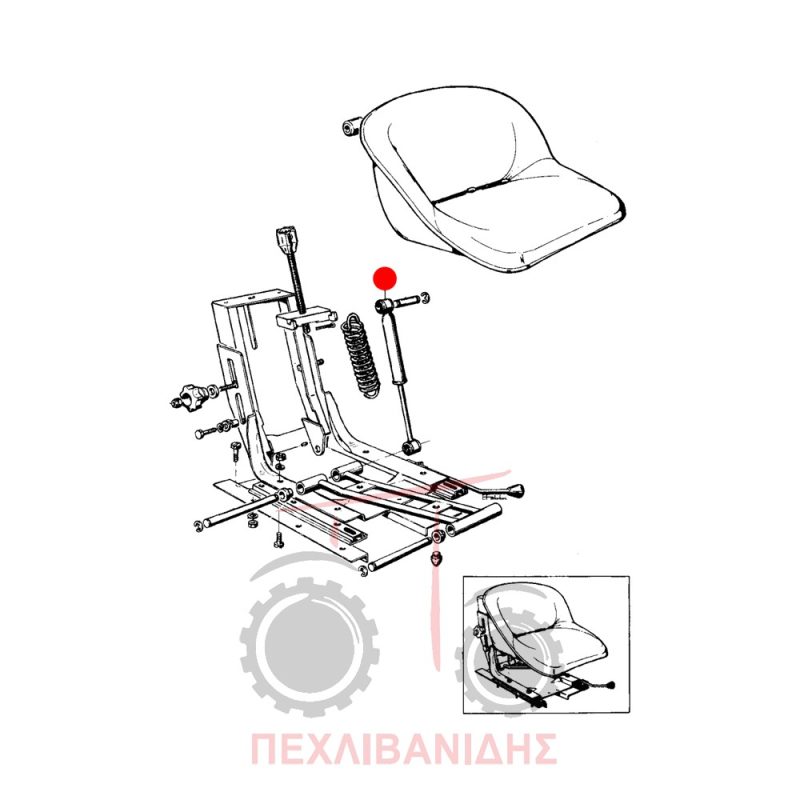 Μπουκάλα καθίσματος παλιό μαντέλο Landini 5500-5530-6830-8830