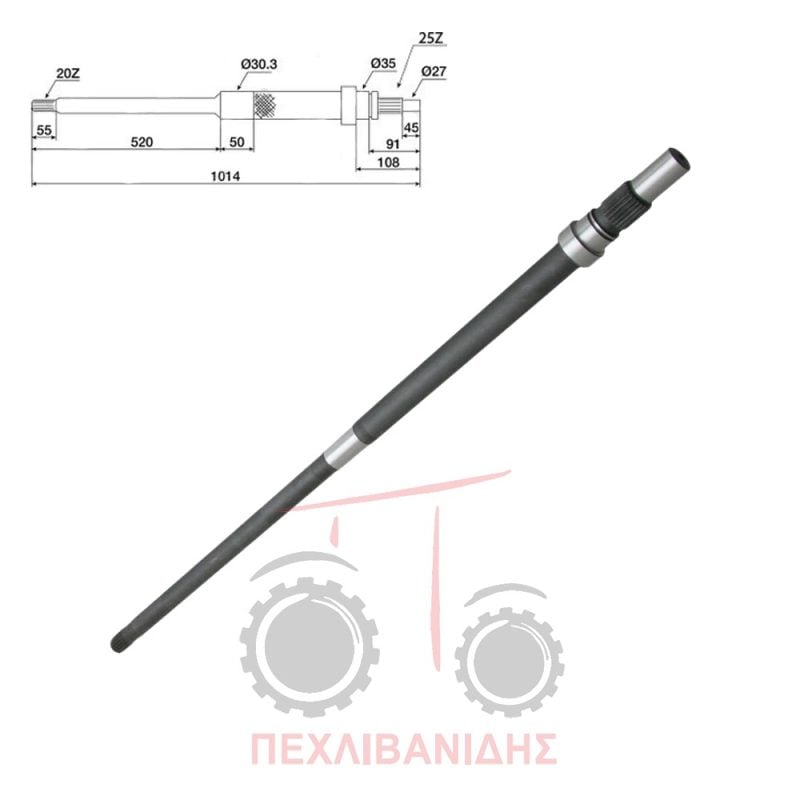 Άξονας PTO σασμάν Ford 5000-6610-7600 Άξονας PTO σασμάν Ford 5000-6610-7600