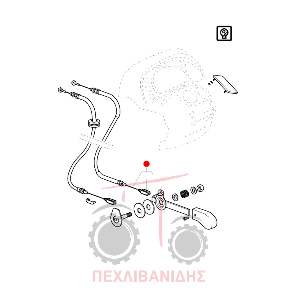 Ντίζα χειρόγκαζου Massey Ferguson 3400