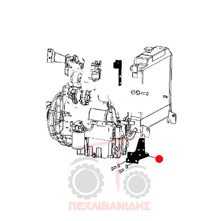 Bάση σωλήνα Massey Ferguson 410-420-430