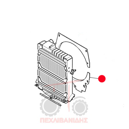 Kάτω πλαστική χοάνη ψυγείου νερού MF 6280-6290