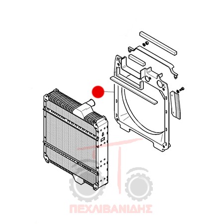 Πλαστική χοάνη ψυγείου νερού Massey Ferguson 8270-8280
