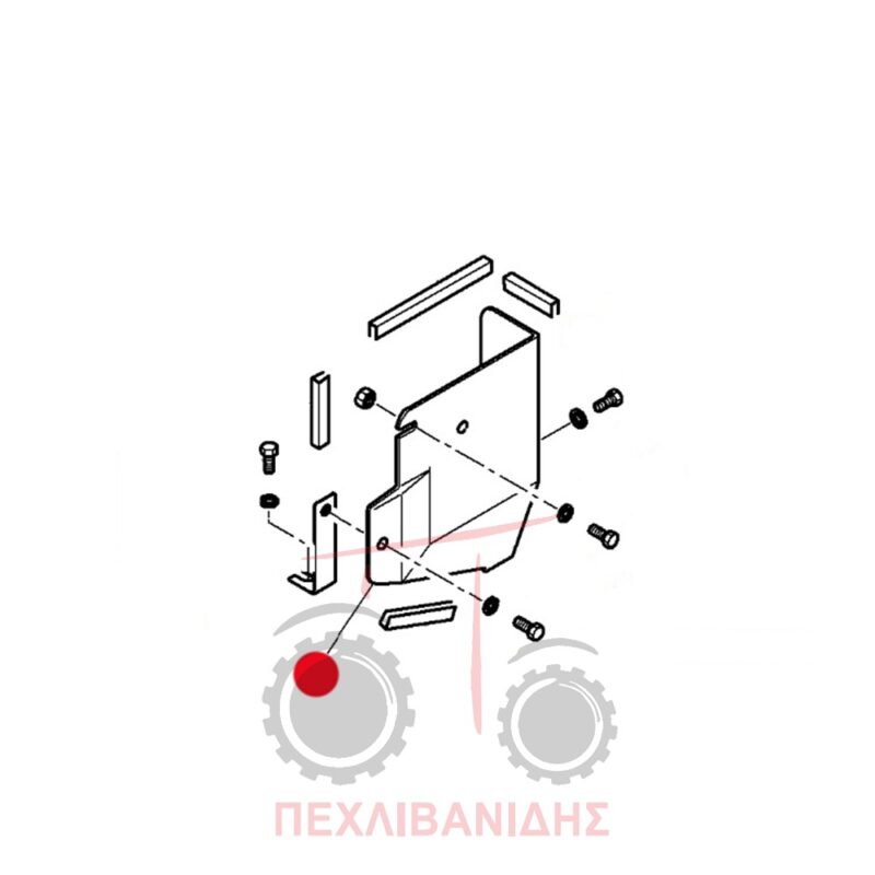 Λαμαρίνα προστασίας κινητήρα Massey Ferguson 5460-6460-6470 Λαμαρίνα προστασίας κινητήρα Massey Ferguson 5460-6460-6470