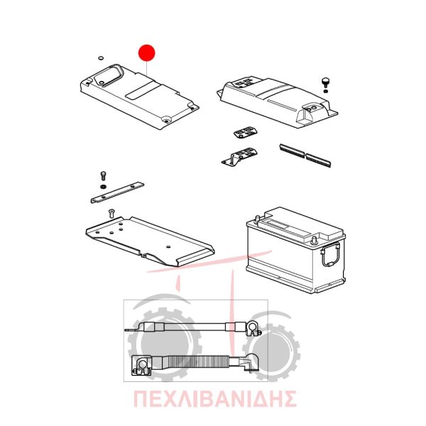 Πίσω καπάκι μπαταρίας Massey Ferguson 3300-3400