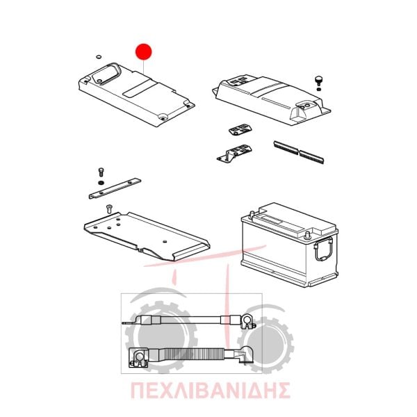 Πίσω καπάκι μπαταρίας Massey Ferguson 3300-3400