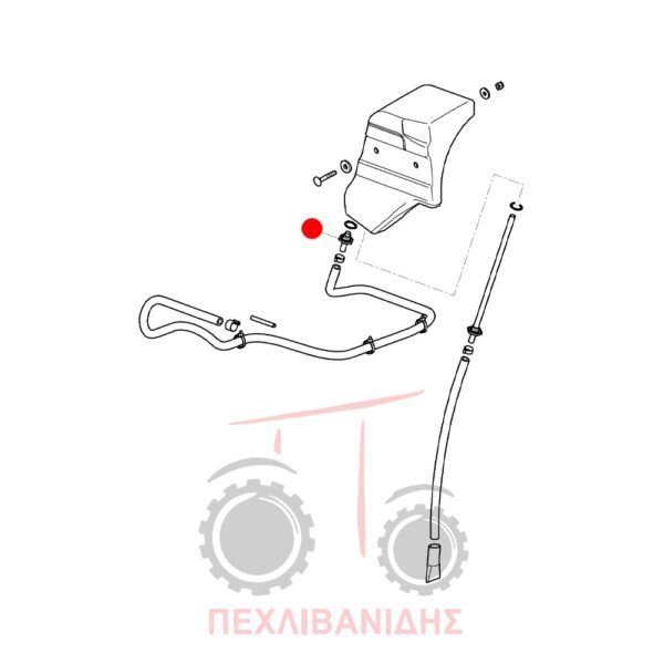 Νίπελ δοχείου διαστολής Massey Ferguson 2405-2410-2415