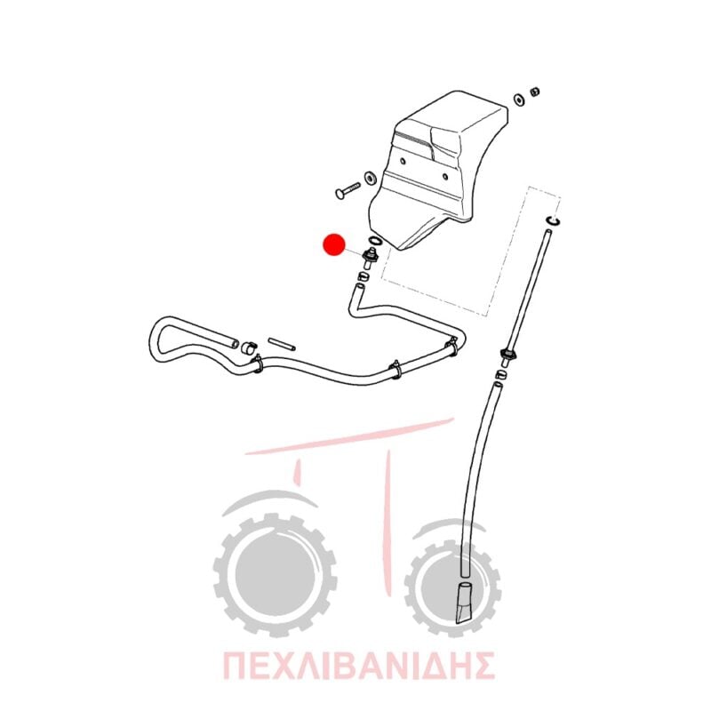 Νίπελ δοχείου διαστολής Massey Ferguson 2405-2410-2415