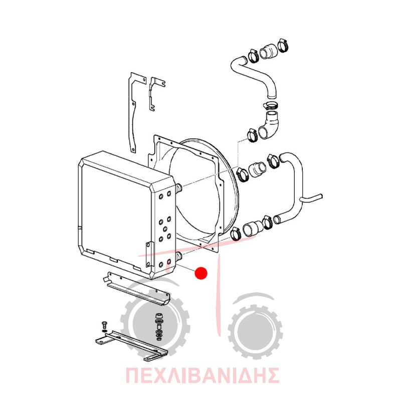 Ψυγείο νερού Massey Ferguson 3300-3400 Ψυγείο νερού Massey Ferguson 3300-3400