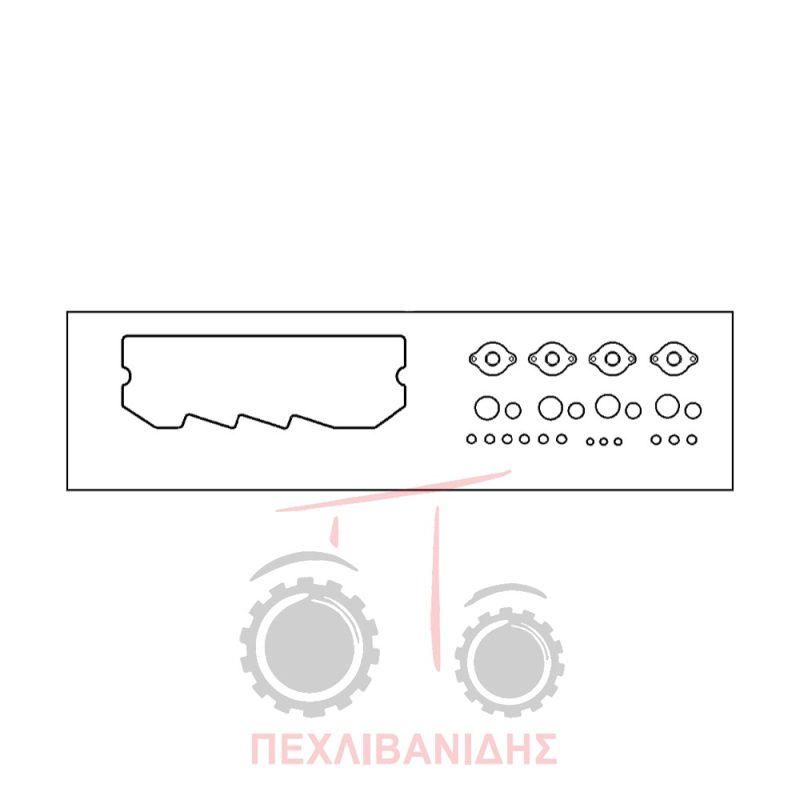 Σετ φλάντζας βαλβίδων - όρινγκ - 4 λαστιχένιες τάπες Massey Ferguson 5613-5713-6713