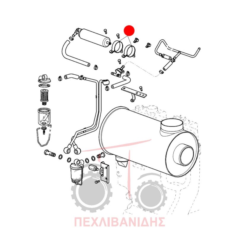 Σφιγκτήρας βάσης αντλίας πετρελαίου Massey Ferguson 3400 Σφιγκτήρας βάσης αντλίας πετρελαίου Massey Ferguson 3400