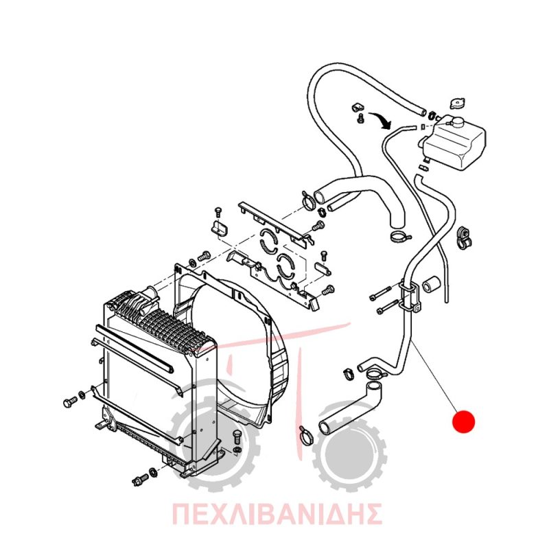 Κολάρο δοχείου νερού Massey Ferguson 6465-6475-7475-7480