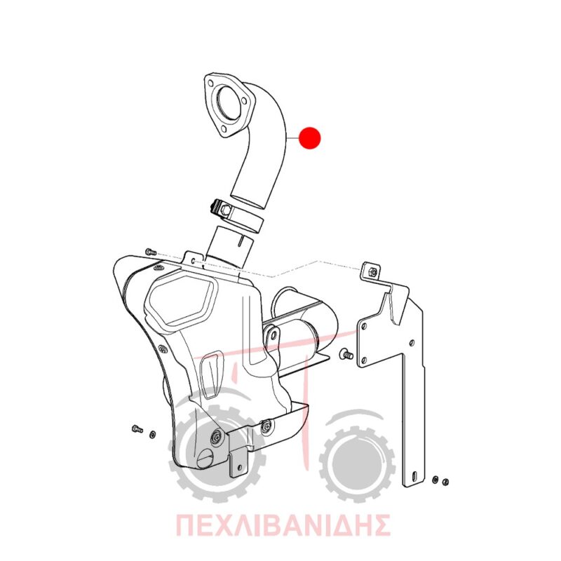 Γωνία καζανάκι εξάτμισης τούρμπο Massey Ferguson 3400 Γωνία καζανάκι εξάτμισης τούρμπο Massey Ferguson 3400