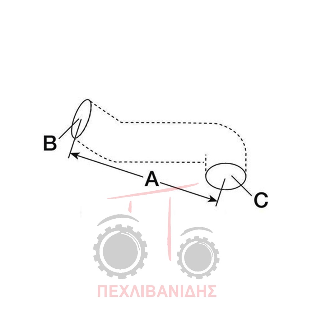 Top water hose Massey Ferguson 3670-3680-3690 - Image 2