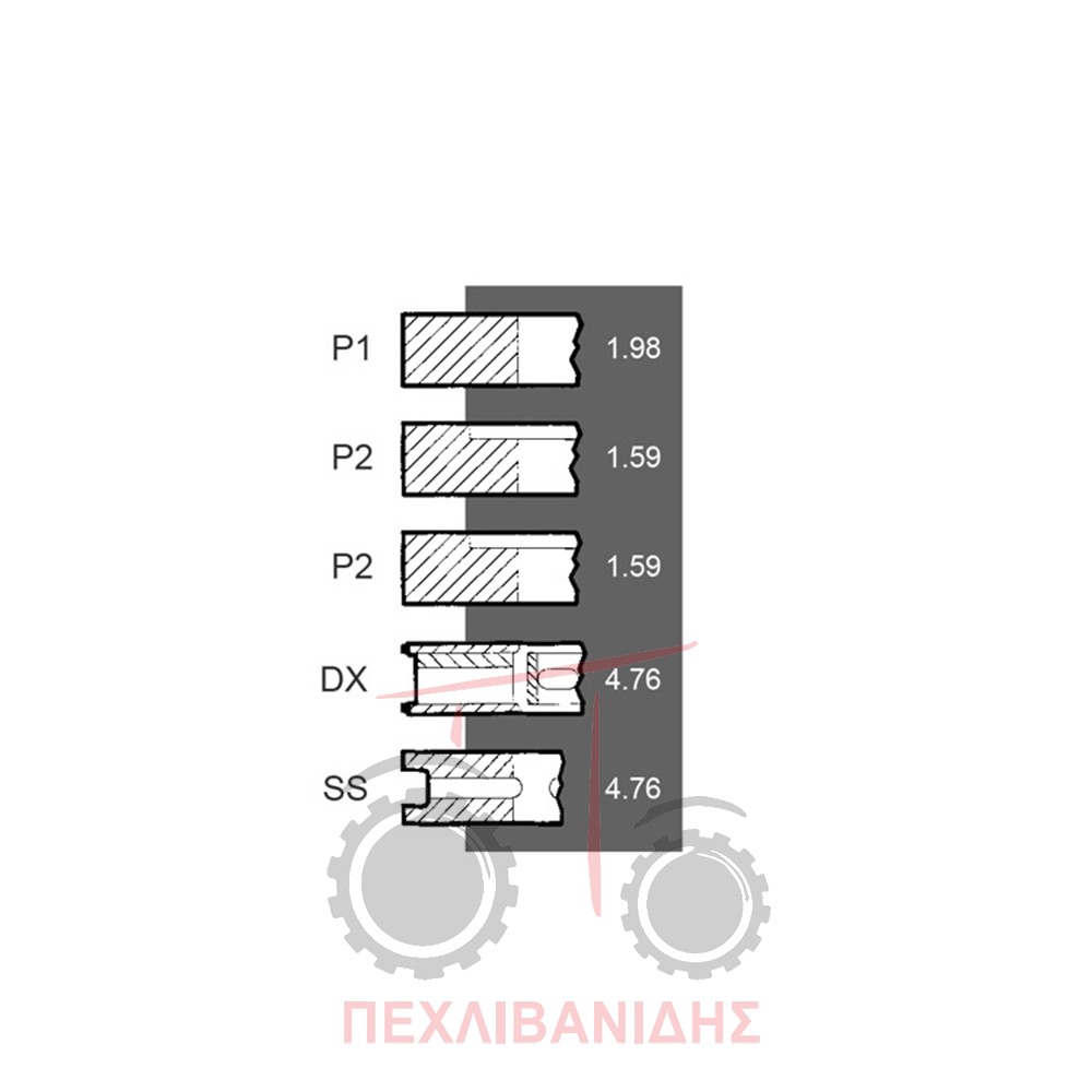 Ελατήριο κινητήρα Perkins 107-108