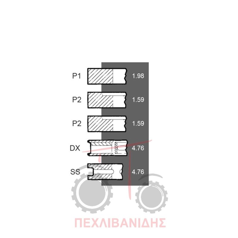 Ελατήριο κινητήρα Perkins 107-108 Ελατήριο κινητήρα Perkins 107-108