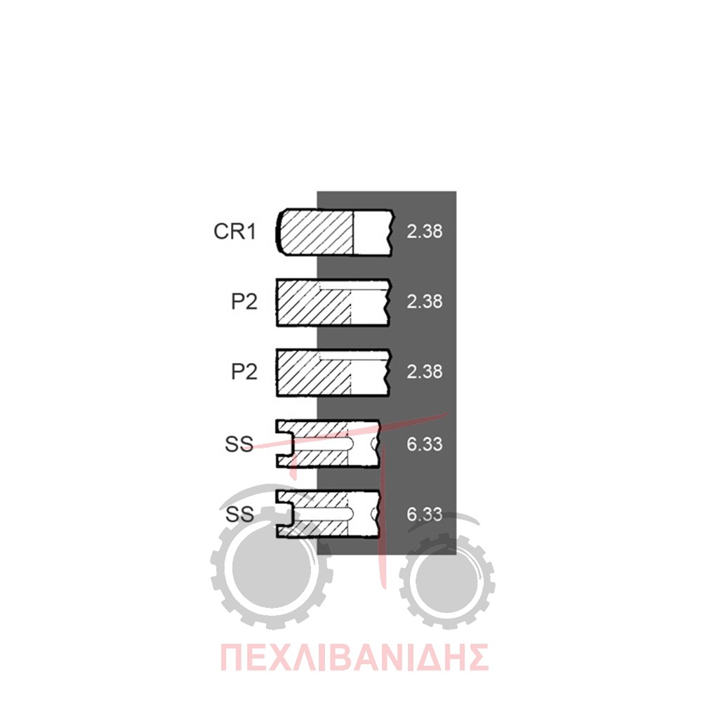 Ελατήριο κινητήρα Perkins 212-236-6354.4