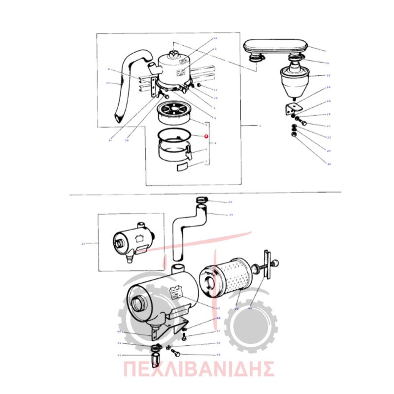Λάστιχο φίλτρου Massey Ferguson 165-188-290
