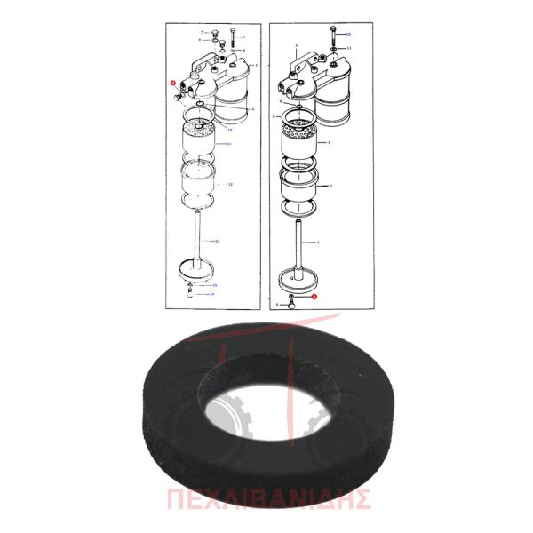 Λάστιχο φίλτρου πετρελαίου Massey Ferguson 165-245-360-1135-2680-3630-4240-6180-8130