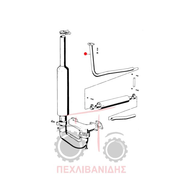 Σωλήνα σελασιέ κάτω Massey Ferguson 154-254