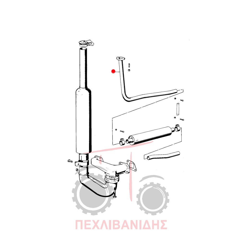 Σωλήνα σελασιέ κάτω Massey Ferguson 154-254