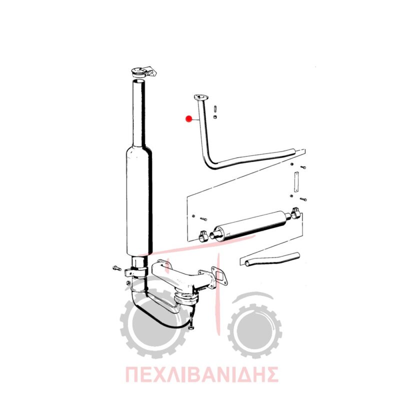 Σωλήνα σελασιέ κάτω Massey Ferguson 154-254