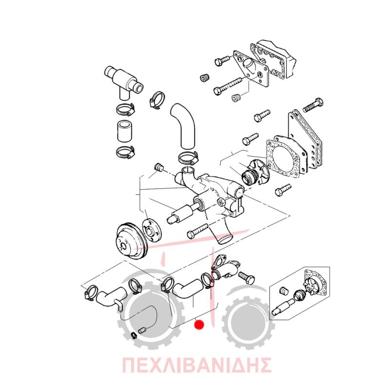Κολάρο πλαϊνό με σφιγκτήρες σετ Massey Ferguson 3300-4215-4220-4315-4320