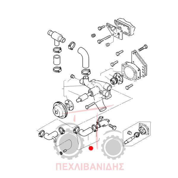 Κολάρο πλαϊνό με σφιγκτήρες σετ Massey Ferguson 3300-4215-4220-4315-4320