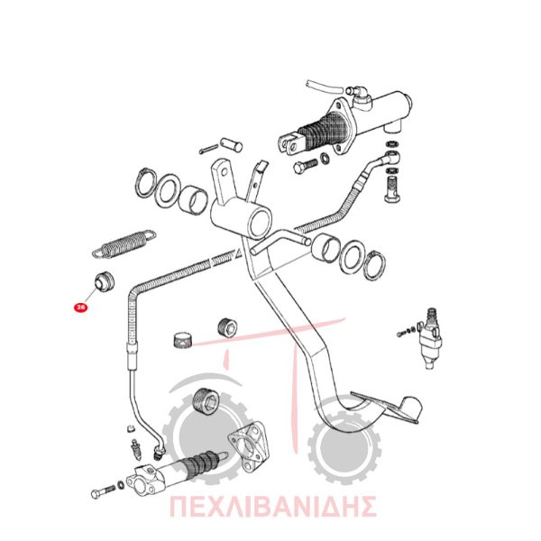 Λάστιχο σωλήνα συμπλέκτη Massey Ferguson 3300-3400