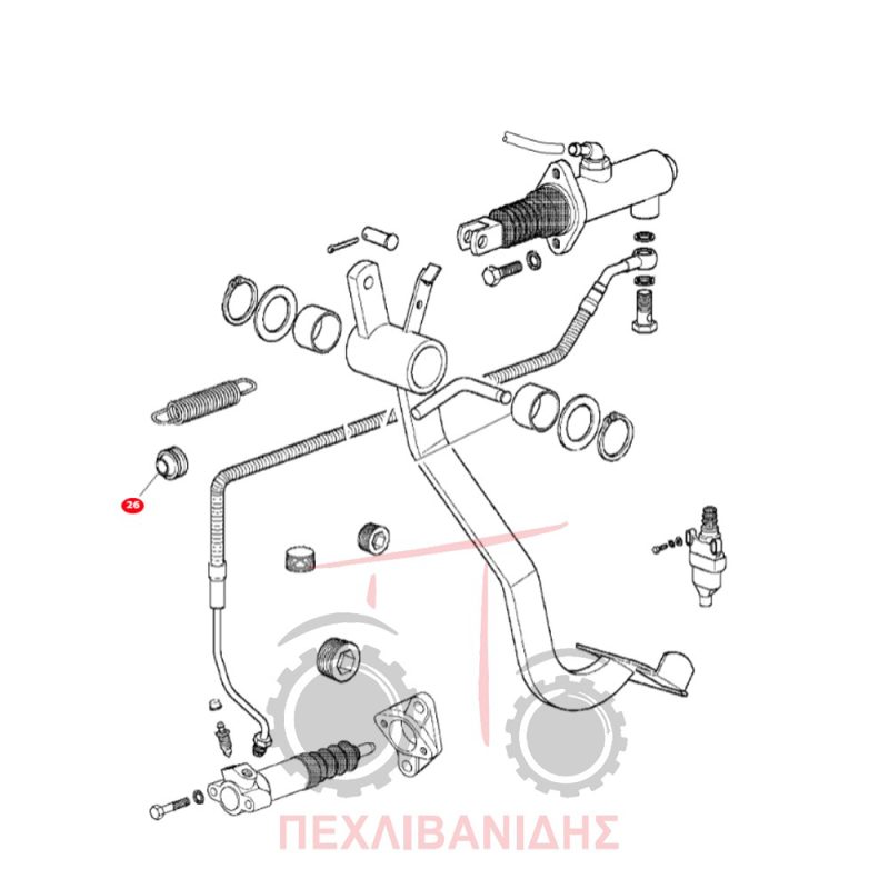 Λάστιχο σωλήνα συμπλέκτη Massey Ferguson 3300-3400