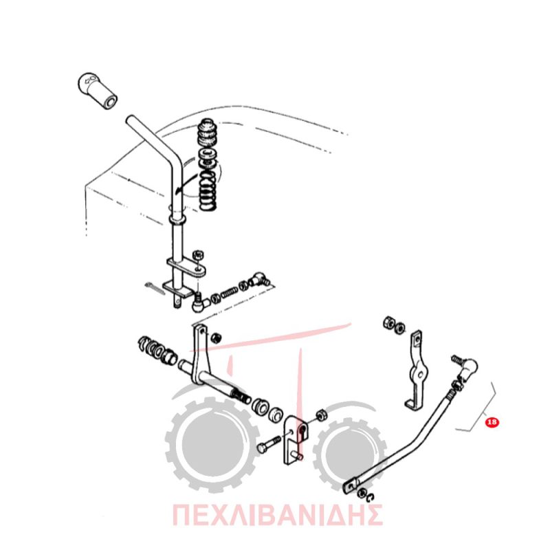 Μπράτσο λεβιέ ρεβέρσας Massey Ferguson 243-253-263-410-420-430 Μπράτσο λεβιέ ρεβέρσας Massey Ferguson 243-253-263-410-420-430