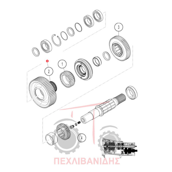 Γρανάζι Dyna-4 Massey Ferguson 5400-6400