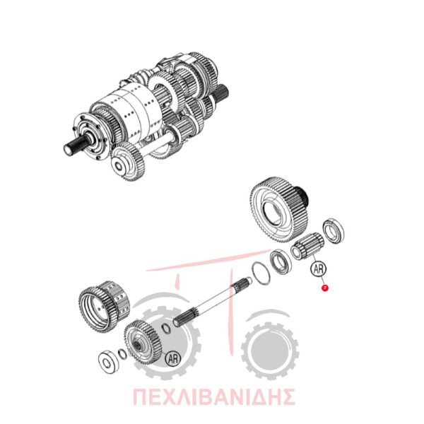 Γρανάζι ρεβέρσας Dyna 4 Massey Ferguson 5400-6600-7600-7700