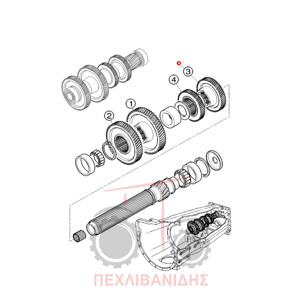 Γρανάζι σασμάν Massey Ferguson 6200
