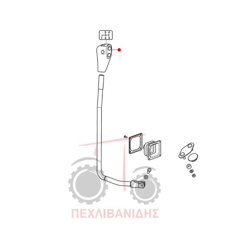 Πόμολο λεβιέ ταχυτήτων Massey Ferguson 3400
