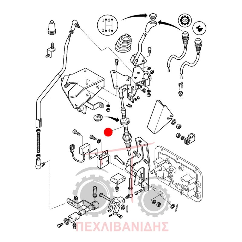 Ντίζα λεβιέ ταχυτήτων Massey Ferguson 5455-5465
