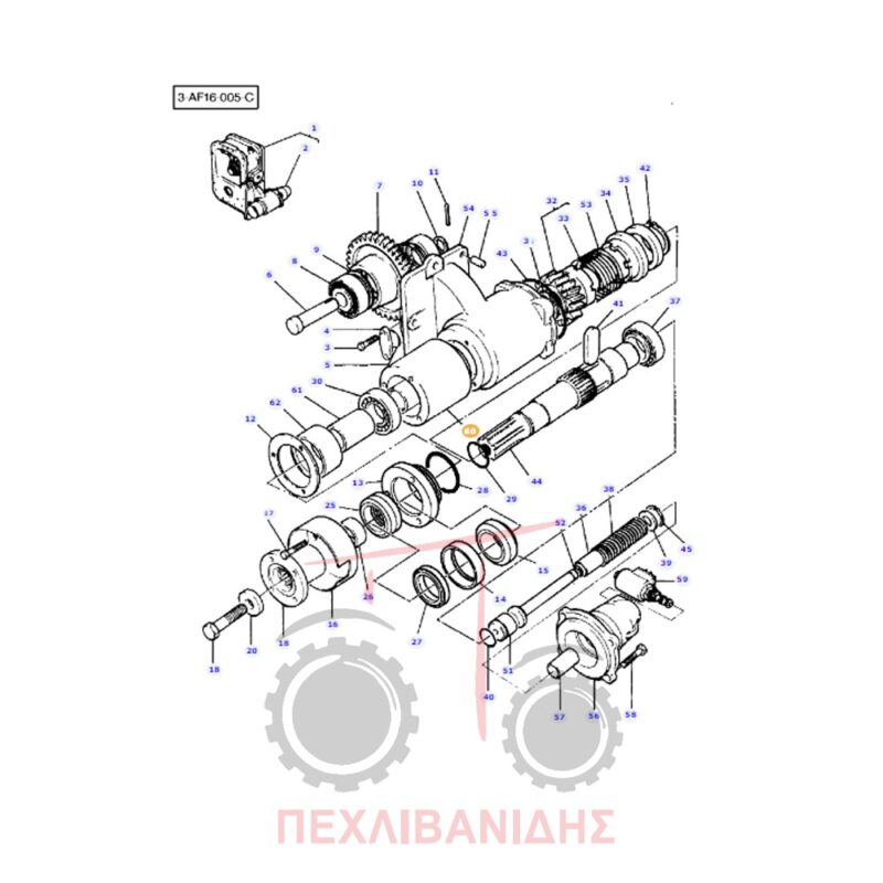 Αποστάτης για μπροστά διαφορικό Massey Ferguson 399
