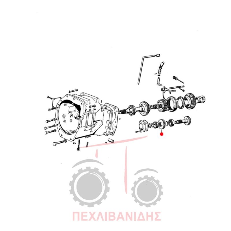 Γρανάζι σασμάν κάτω άξονα Massey Ferguson 1104
