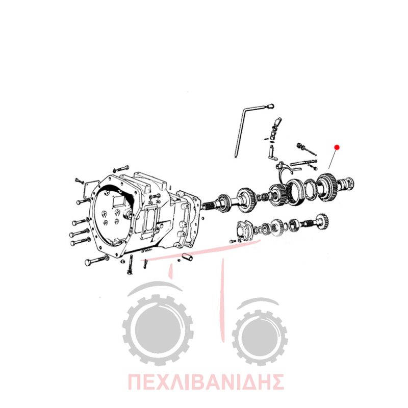 Γρανάζι σασμάν πάνω άξονα Massey Ferguson 1104
