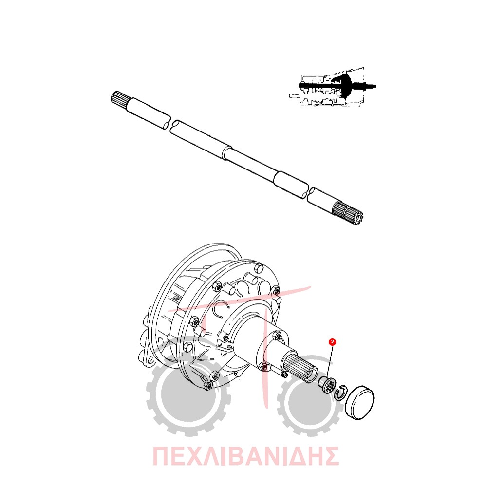 PTO movement shaft ring Massey Ferguson 2640-2680-2720 - Image 2