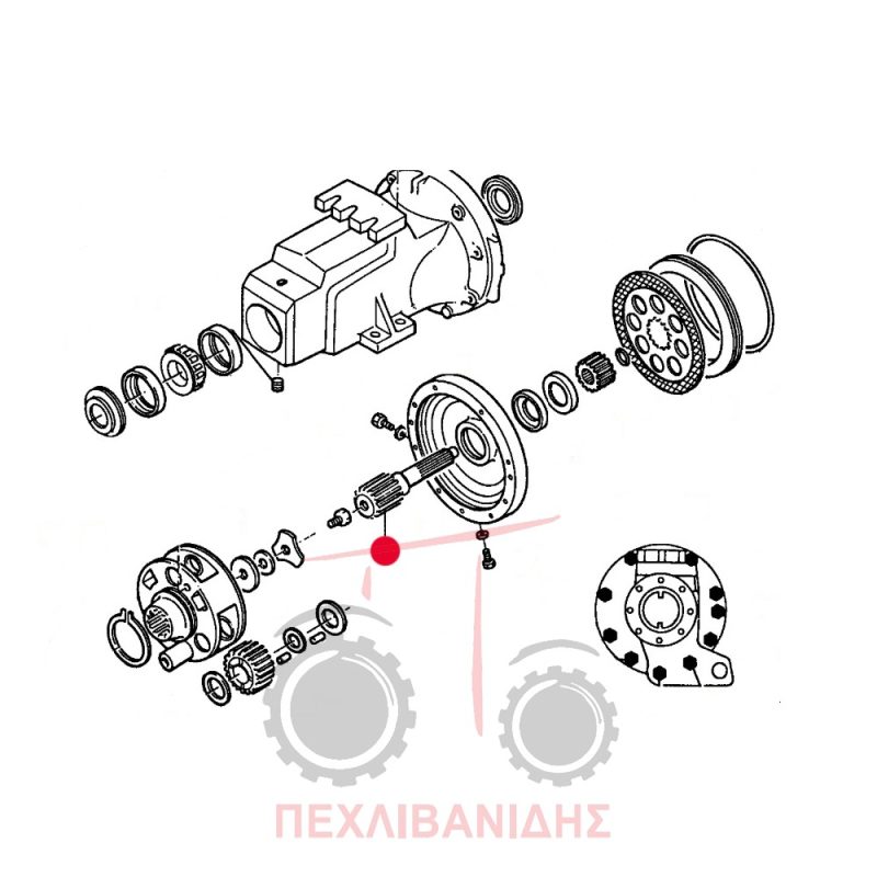 Ημιαξόνιο μειωτήρα Massey Ferguson 3610-3655-8130 Ημιαξόνιο μειωτήρα Massey Ferguson 3610-3655-8130