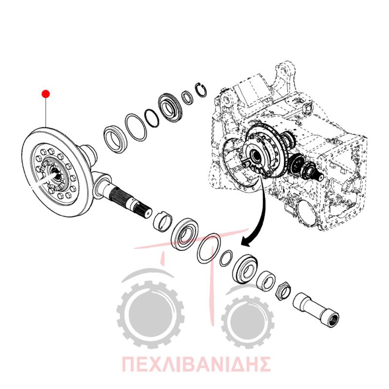Πίσω κορώνα πηνίο Massey Ferguson 5420-5450-5608 Πίσω κορώνα πηνίο Massey Ferguson 5420-5450-5608