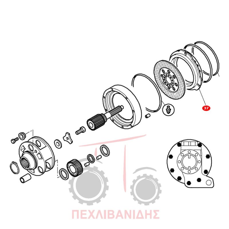 Πλάκα φρένων Massey Ferguson 6485-6490