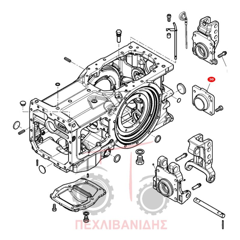 Καπάκι κουτιού PTO διαφορικού Massey Ferguson 5460-6260-6280-6480
